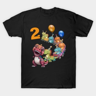 Birthday 2 yr old Dino Train Dinosaur T-Shirt
